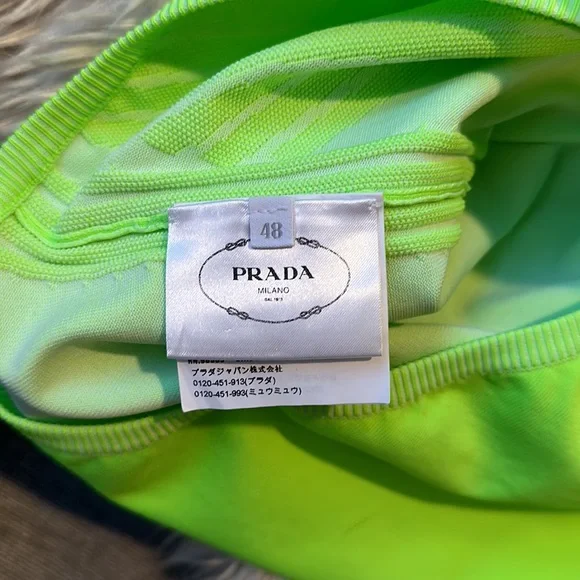 Prada Intarsia stretch bodysuit in green - Picture 6 of 10